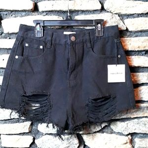 NWT Superdown high Rise denim short sz 27s